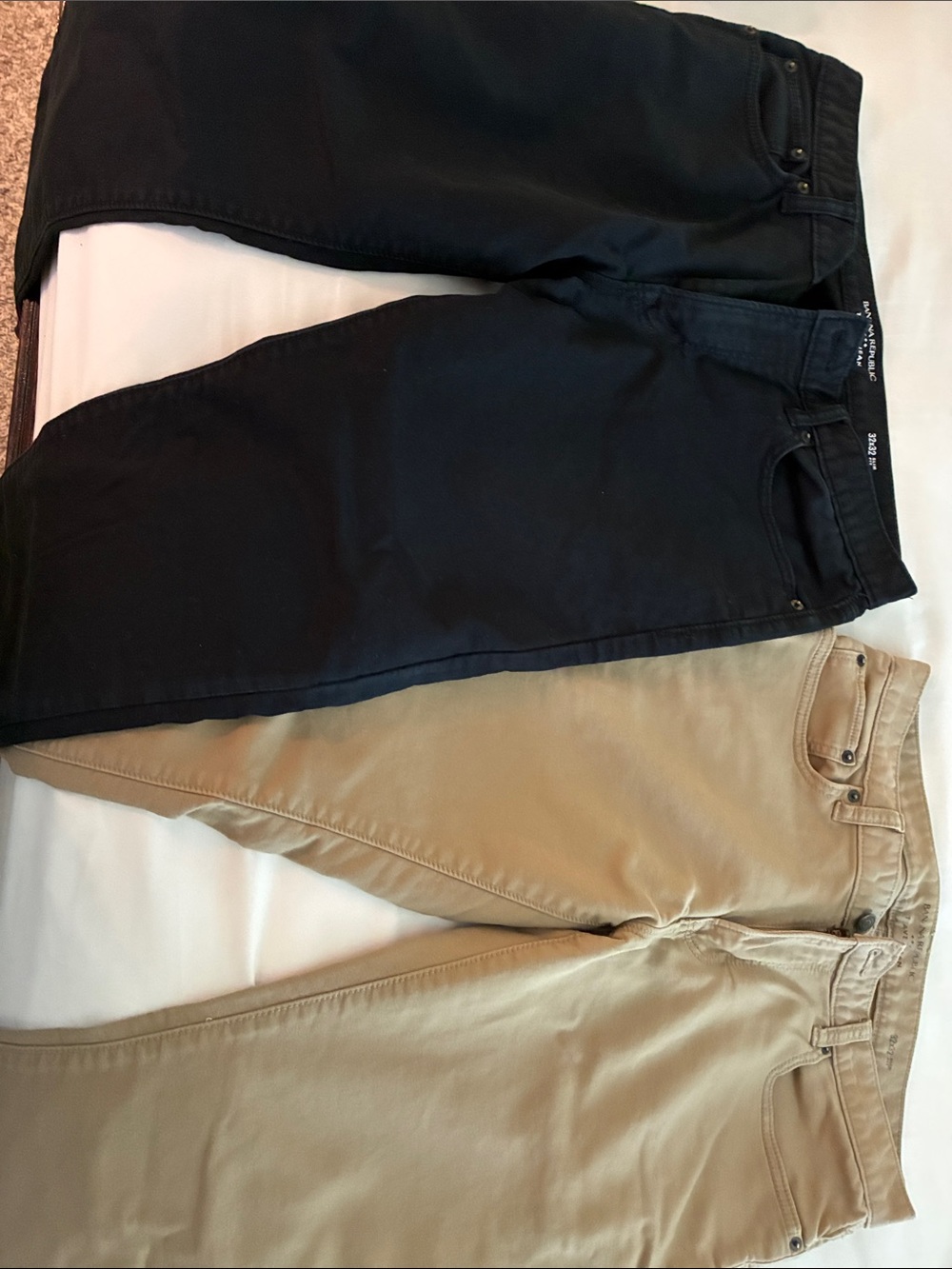 Men's Black & Tan Casual Pants - Classic Straight Fit